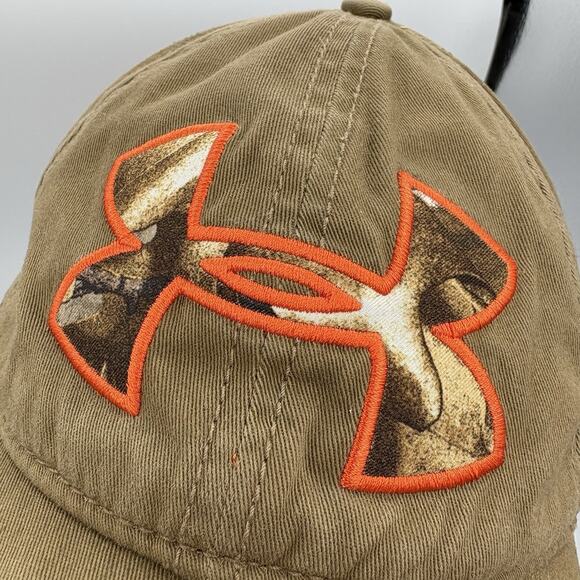 Under Armour Hat Cap Adult OSFA Adjustable Camo Orange‎ Snapback - Picture 3 of 11